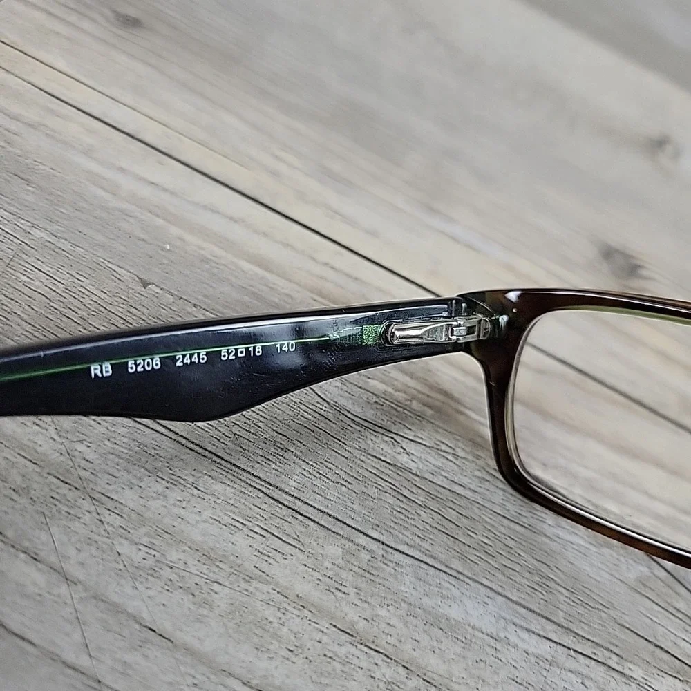 Ray-Ban RB5206 2445 Eyeglasses  Green Brown Tortoise 52-18-140 Frames‎ Only